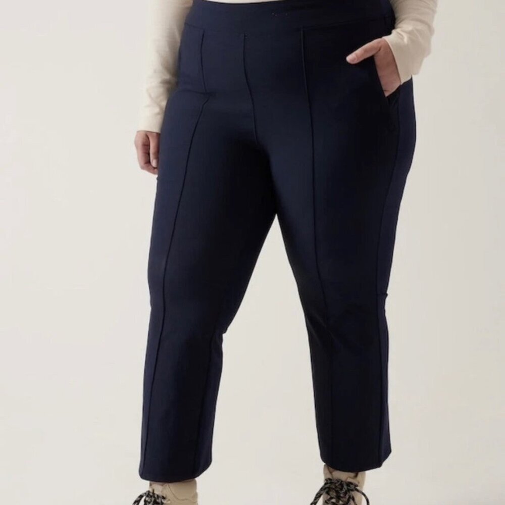 Athleta Endless High Rise Pant Travel Outdoors Work Office Black 22